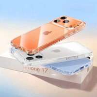 Clear TPU Case for iPhone 17 Pro Max Air with Camera Protection, Ultra Slim, Shockproof, Anti-Yellowing-Transparent