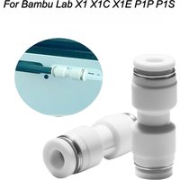PTFE Bowden Tube Connector For Bambu Lab X1 X1C X1E P1P P1S 3D Printer Parts PU 4MM Extruder Quick Connector Extender