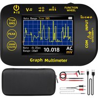 BSIDE Graphical Digital Multimeter S450 Date Recorder 1uV/1000V Photovoltaic/Miners TRMS Voltmeter Tester with Rechargeable, Measures Capacitance Diode MAX/MIN/PEAK Voltage Temperature Ohm Continuity