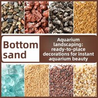 Colored Glass Sand for Aquarium – Blue White Decorative Pebbles, Fish Tank Substrate Gravel, Bright Aquascaping Stones