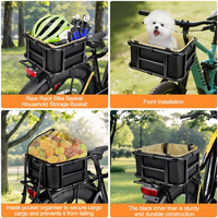 AliExpress NONE E-Bike Cargo Rack Bag Iron Large Capacity Bike Basket Rear Rack Bike Baskets for Outdoor Travel Shopping MTB Road Bike