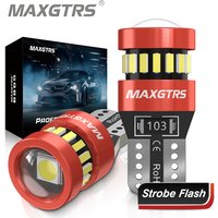 2x Flash Strobe W5W T10 LED Canbus Light Bulbs Car Parking Wedge Clearance Lights White Red Yellow Ice Blue LENS No Error 12V