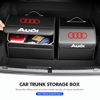 Audi Car Trunk Storage Bag Leather Camping Box Collapsible For Audi Sline A2 A3 A4 A5 A6 A7 A8 B9 B6 C6 Q2 Q3 Q4 Q5 Q6 Q7 Q8 TT