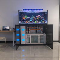 ZOOBAM New Model Saltwater Coral Reef Aquarium Tank With Power Box And Ultra-Thin Overflow Area - Customizable