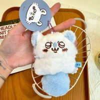 13cm Chiikawa Anime Momonga Kawaii Plush Doll Pendant Bead Chain Keychain Cute Birthday Gift Toy