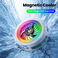 Magnetic/Back Clip Phone Cooler Low-Noise 4 Levels AI Temperature Control Wireless Phone Cooler Display Screen For iPhone Xiaomi