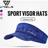 WRELS Sports Sun Visor Hats Adjustable Sun Visor Caps Lightweight Packable Cooling Stretchy Visor Hat for Running Tennis Golf