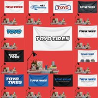 Toyo Tires Flag 3x5 FT 90x150cm Polyester Garage Wall Decor Banner For Drift Racing Fans