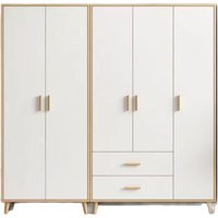 Solid wood wardrobe household bedroom large wardrobe easy assembly small apartment single wardrobe