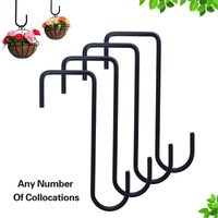 1/4pcs Hook, Multifunctional Fence Hook, Gardening Basket Hook, Garden Hanging Support Hook, Suitable for Various Scenarios