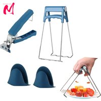4 Stück Schüssel-Clip-Greifer-Clips, Retriever-Zange zum Heben von heißen Gerichten, Schüssel, Topf, Pfanne, Platte von Instant Pot, Mikrowelle, Luftfritteuse