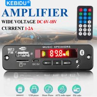 KEBIDU Bluetooth 5.0 MP3 Decoder Board 40W Amplifier Car MP3 Player DC 12V Audio Player Module Radio TF USB AUX Mic Record Call
