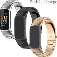 Stainless steel Strap For Fitbit Charge 6 5 SE Smart watch Replaceable Metal buckle band For Fitbit charge 5 6 bracelet