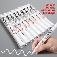 5-10 Pcs White Marker Pens 2.0mm Oily Waterproof White Gel Pen DIY Graffiti Sketching Markers Stationery Wrting School Supplies