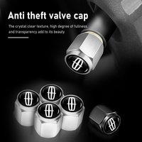 5pcs Car Wheel Tire Valve Caps Protection Auto Accessories For Lincoln Mondeo MKC MKZ MKX MKT Aviator Navigator