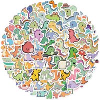 100 ไปถ Cute Cartoon Short Legged Dinosaur Graffiti Stickers for Helmet Bicycle Hand Account Pencil Case Decals