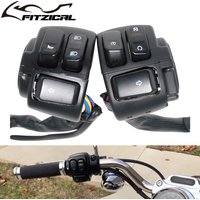 Motorcycle 1" 25mm Handlebar Control Switch Wiring Harness For Harley Sportster XL883 1200 Dyna Street Bob V-ROD Softail 96-2012