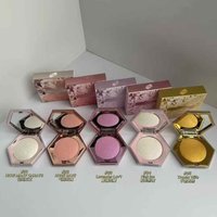 Makeup Tool Kits Highlighter Powder for Face & Body Ultra Fine Shimmer Makeup with Mirror