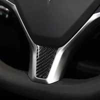 Car Steering Sticker Carbon Fiber Car Steering Wheel Cover Sticker Tesla Model S X Automobile Carros Interior Decor Interior