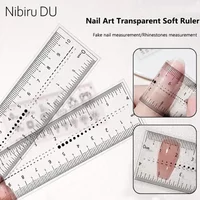 5/1pcs Nail Measurement Ruler for False Nail Acrylic Fake Nails Size Measuring Ruler Nail Rhinestones Dimension Measure Manicure