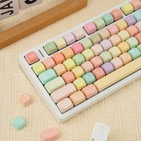 Candy Color PBT Keycaps Round Keycap Cute Dye Sub Korean Russian French Spanish German Abnt2 Arabic For Mechanical Keyboard