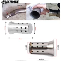 51mm/60mm Removable DB Killer Universal Motorcycle Muffler DB Killer Exhaust Pipe Adjustable Baffle Slip On
