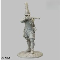 75MM resin unpainted model kit, military theme, 17th century European Marksman unassembled and unpainted GK