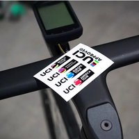 AliExpress NONE 5Pcs/Sheet UCI Cycling Stickers, Glue-Free Decorative Decals for Bike Top Tube, Handlebar and Seatpost Cycling Accessories
