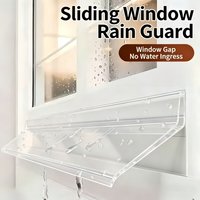 1PC Home Window Water Blocking Bar Sliding Window Rain Weatherstrip Balcony Insulation Windproof Sealing Strip Flashing Board