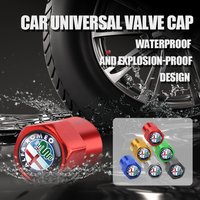 4PCS Universal Car Tire Aluminum Alloy Hexagonal Valve For Alfa Romeo Giulietta Giulia GT Mito Brera F1 Stelvio