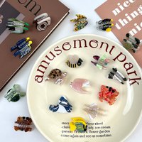 Marine Trumpet Claw Hair Clips. Unique and casual summer family style. Acetate, handmade. High - quality. Fashion - trendy.