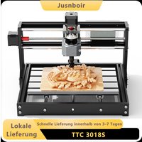 Machine de fraisage CNC 3018S, machine de gravure CNC 3 axes avec commande GRBL et interrupteur d'arrêt d'urgence, zone de travail 300 mm × 180 mm × 45 mm, pour la gravure et la découpe du bois et de