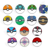 Anime Ball Cartoon Enamel Pins Metal Brooch Badge Decorative Accessories for Clothes & Bag Holiday Gift