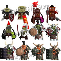 Medieval Warcraft Orcs Cartoon Model Bricks Assembly Action Figures Building Blocks Toy Birthday Gifts