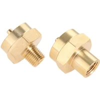 2pcs/pair 1LB Propane Gas Bottle Connection 1/4" NPT Female + Male Solid Brass Universal Fitting Refill Adapter Grill Stove Tank