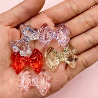 5Pcs/set 22.2*28.6mm Acrylic Bowknots Loose Beads With Hole For DIY Necklace Earrings Bracelets Jewelry Making
