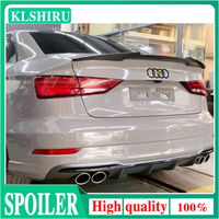 M4 Style Rear Trunk Lip Spoiler For Audi A3 S3 RS3 8V Sedan 2013-2020 ABS Rear Boot Wing Tuning Accessory