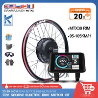 AliExpress MTX 72V 5000W Brushless Non-gear Hub Motor Rear Wheel Dropout 150mm For Electric Bicycle Motor Kit with JN display 20-29Inch