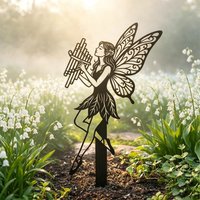 1Pc Iron Art Garden Decoration Stake, Quirky Garden Decor, Fairy Garden Sign, Metal Garden Decoration, Suitable for Garden Lawns, Courtyard Flower Beds, Etc.