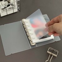 10pcs Transparent Loose-Leaf Notebook Refill Paper M5 A8 5-hole Spiral Binder Divider Page Separator Spiral Binder Folders PP