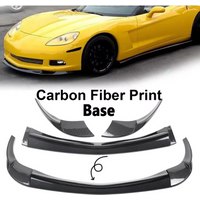 ZR1 Style Stoßstangenlippe für Chevrolet Corvette C6 Basismodell 2005-2013 Auto Frontstoßstangen-Spoiler Splitter Lippen Auto Bodykit Tuning