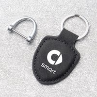 Car Key Chain Leather Keying Key Ring Men Women Gift Keychain Holder For Smart Fortwo 451 450 453 EQ Forfour Coupe Accessories