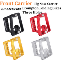 Folding Bike Front Bag Carrier Block Bracket For DAHON/ FNHON/ Brompton Folding Bike Front Carrier Adapter 3 Holes 50x66x70MM