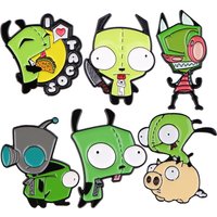 Funny Alien Enamel Pin Brooches For Women Lapel Pins Badge on Backpack Costume Accessories Fashion Jewelry Gifts for Friends