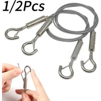 Adjustable Automatic Wire Rope Spring Hook Clothesline Picture Hanging Solution System Suspension Code Stainless Steel Cable