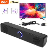 4D Bluetooth Computer Sound Bar Stereo Sound Subwoofer Loudspeaker With Mic For Macbook Laptop Notebook PC Music Player