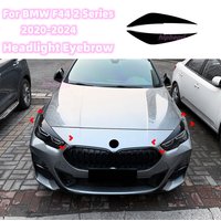 Car Headlight Evil Eyebrows Eyelids For BMW F44 2-series 2020 2021 2022-2024 Glossy Black Stickers image 4