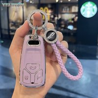 For Audi A4 B9 Q5 Q7 TT TTS 8S 2016 2017 Fashion TPU Car Key Case Remote Control Key Full Cover Holder Keychain Accessories