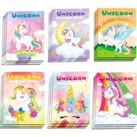 12pcs Cartoon Animal Unicorn Rainbow Theme Graffiti Drawing Painting Books DIY Coloring Picture Book Birthday Party Gifts