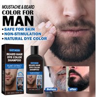 100ml Herbal Extract Fast Permanent Black Dye Grey Hair Shampoo Natural Black Beard Dye Shampoo For Men Hair Color Dye Cream